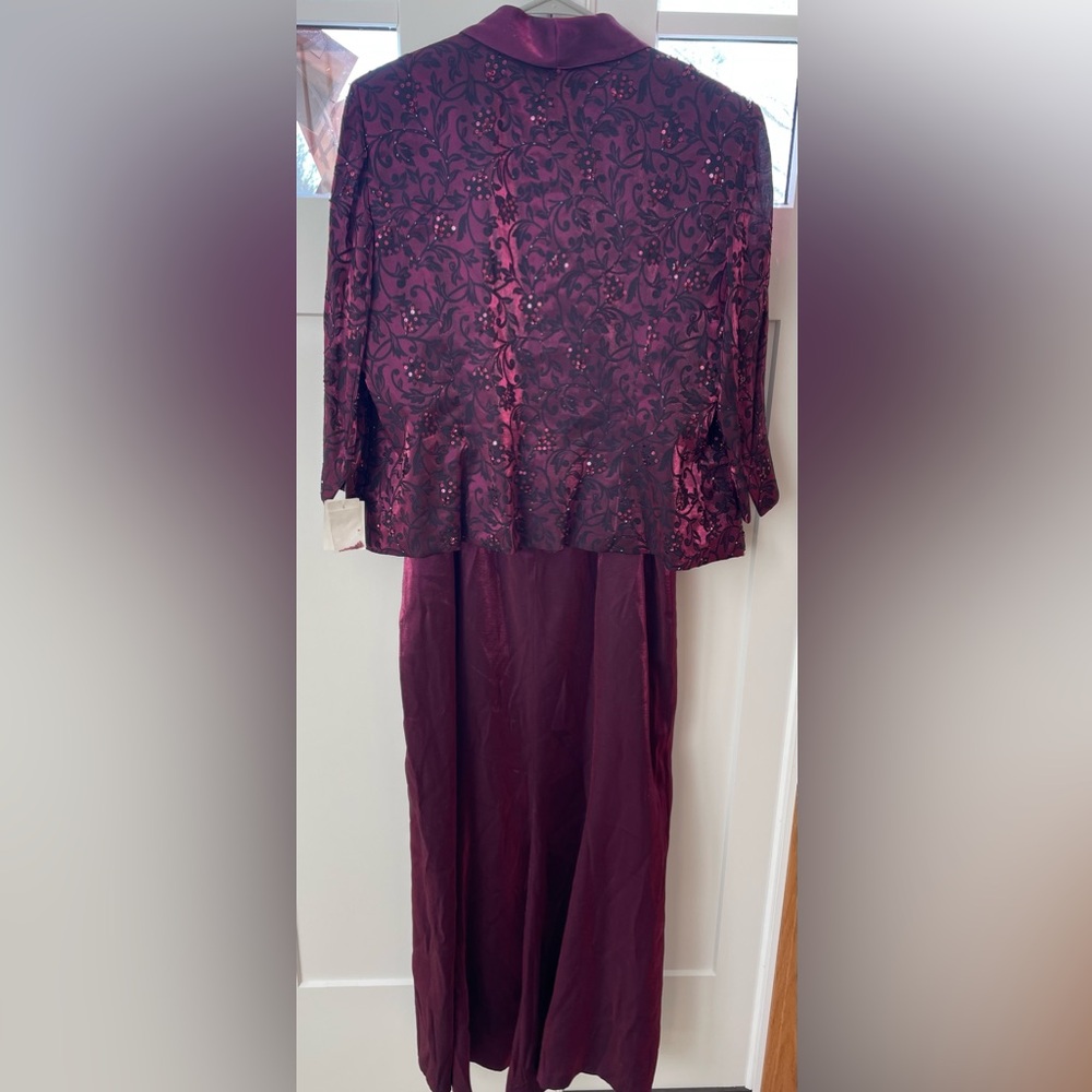 NWT beaded dress open jacket new Alex Evenings size 18 mother of bride $180 - Picture 4 of 12